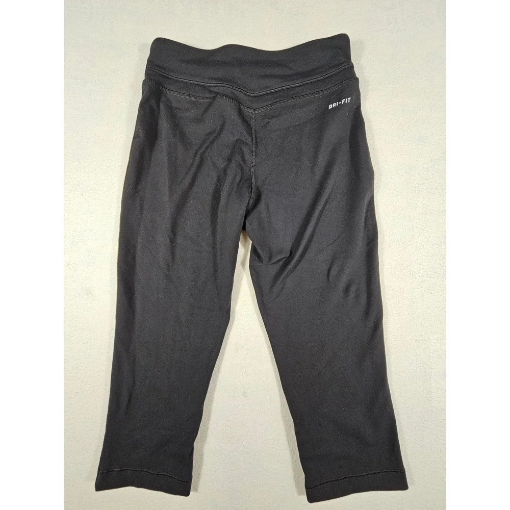 Nike Dri-FIT Womens Black Cropped Leggings‎ Capri Athletic Pants 669741-010 S